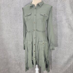Matilda Jane Canopy Dress-Olive Green Women's Sz M *Damaged*